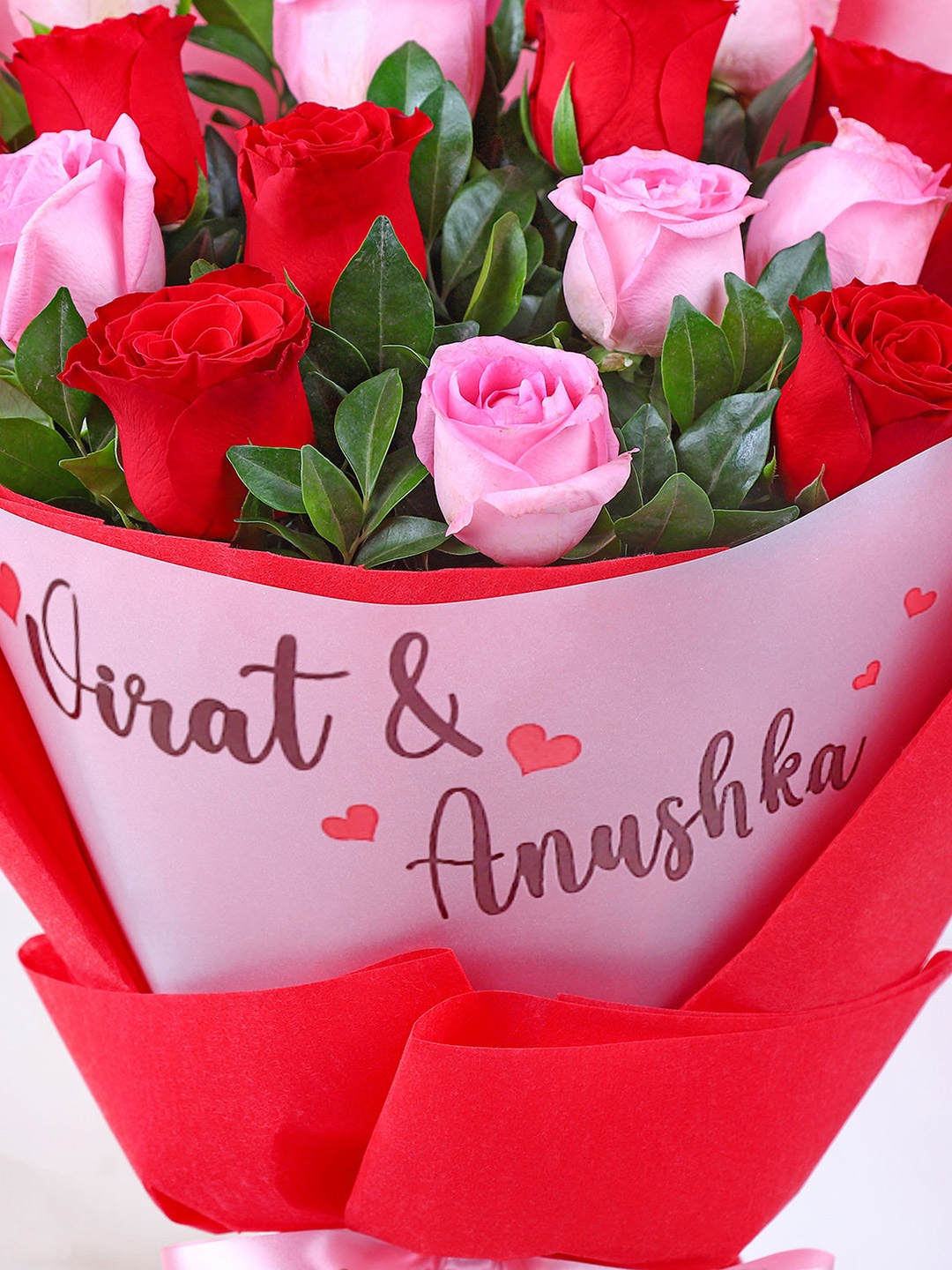 

fnp 15-Red & Pink Roses Fresh Flowers Bouquet