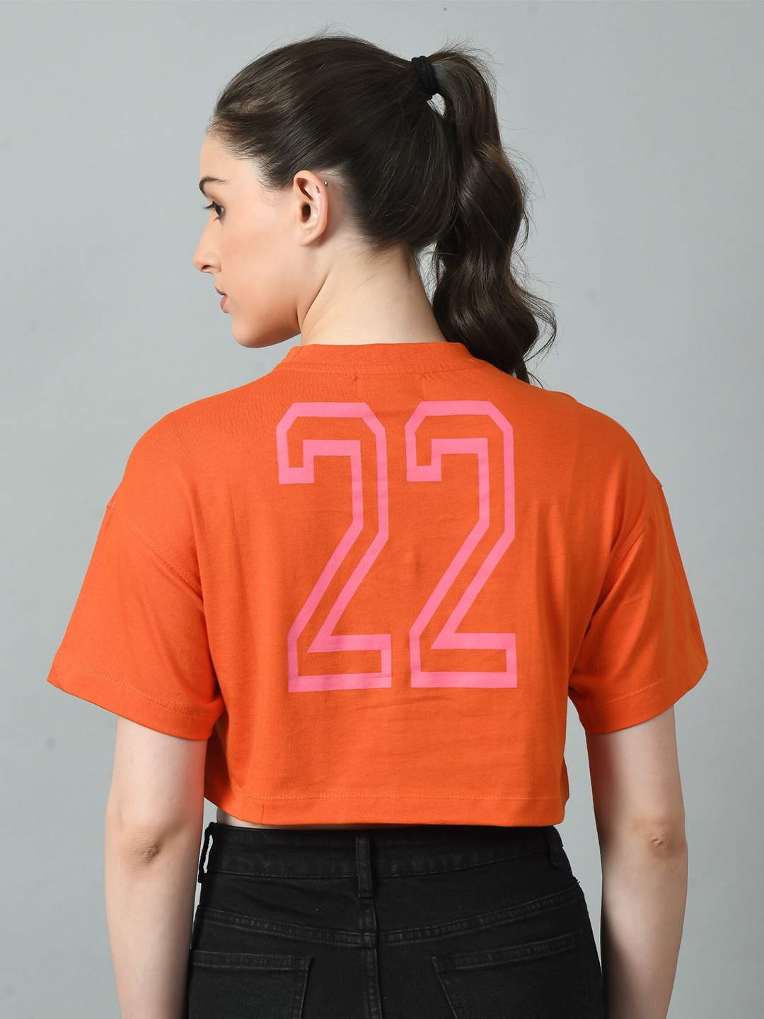 

The Roadster Lifestyle Co. Orange Round Neck Short Sleeves Printed Cotton T-Shirt