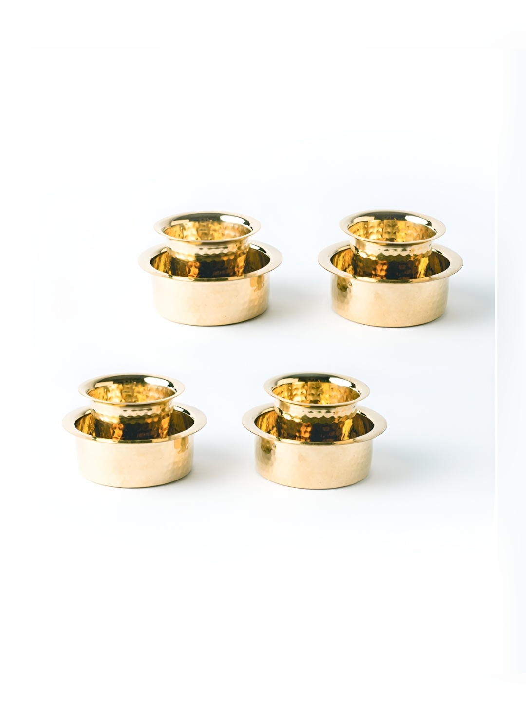 Ekhasa Gold-Toned 8 Pieces Brass Glossy Dabara Set