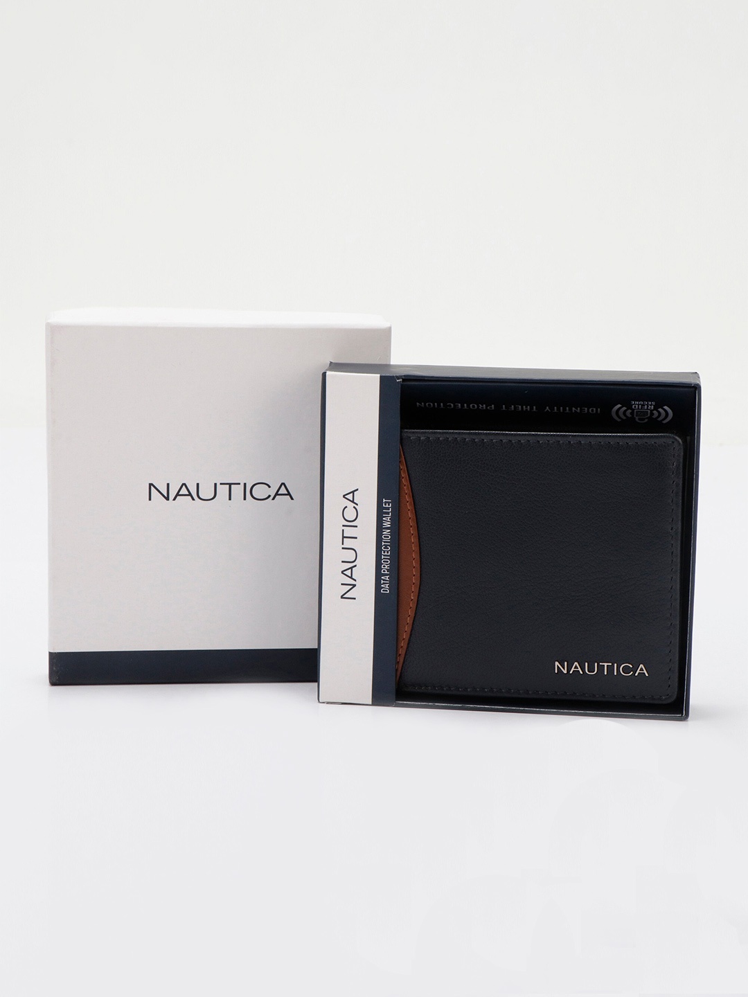 

Nautica Men Leather Two Fold Wallet, Brown