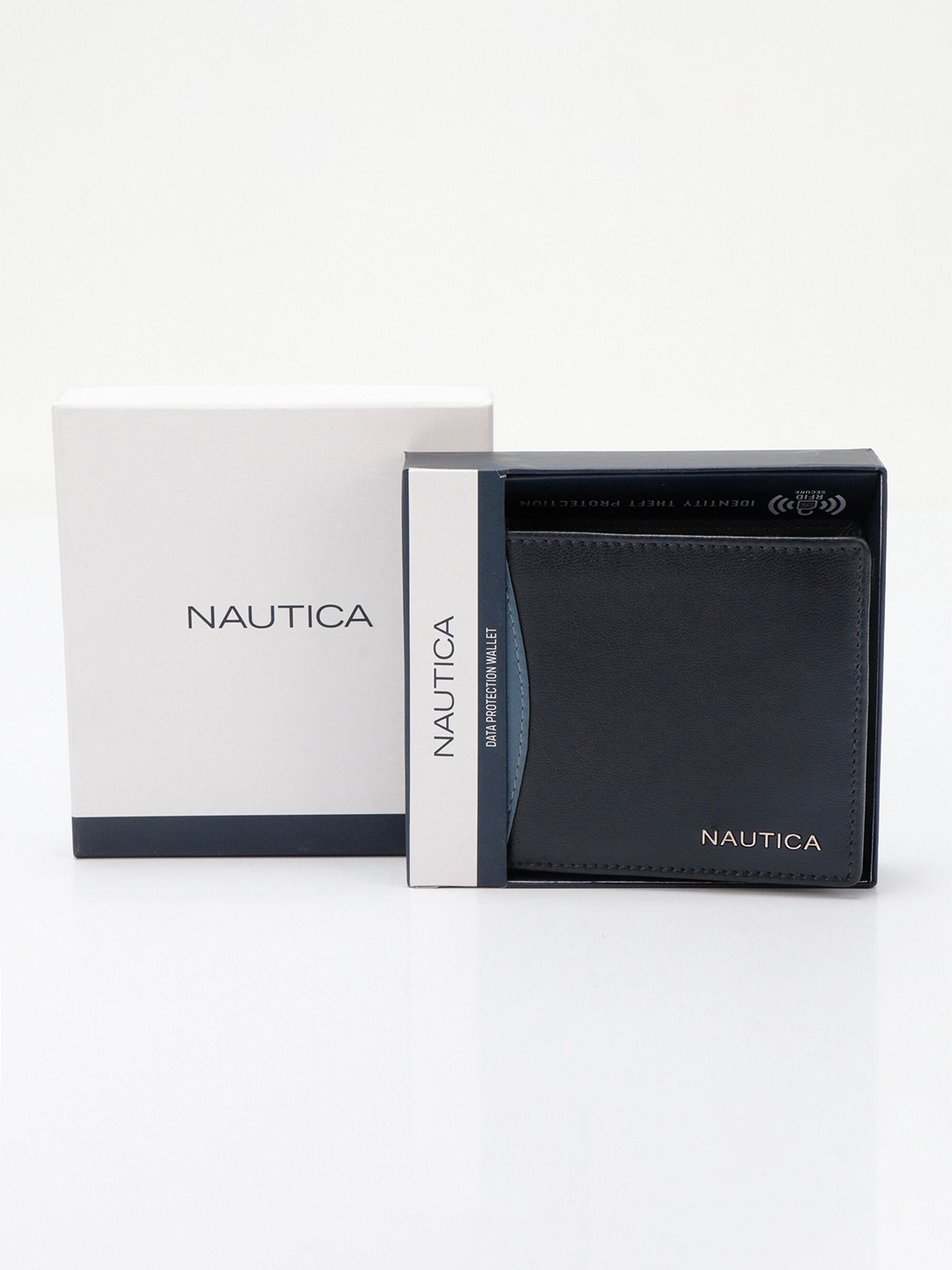 

Nautica Men Leather Two Fold Wallet, Navy blue