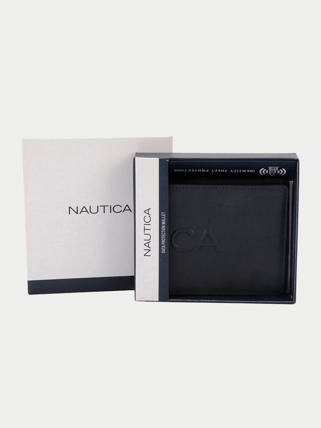 

Nautica Men Leather Two Fold Wallet, Black