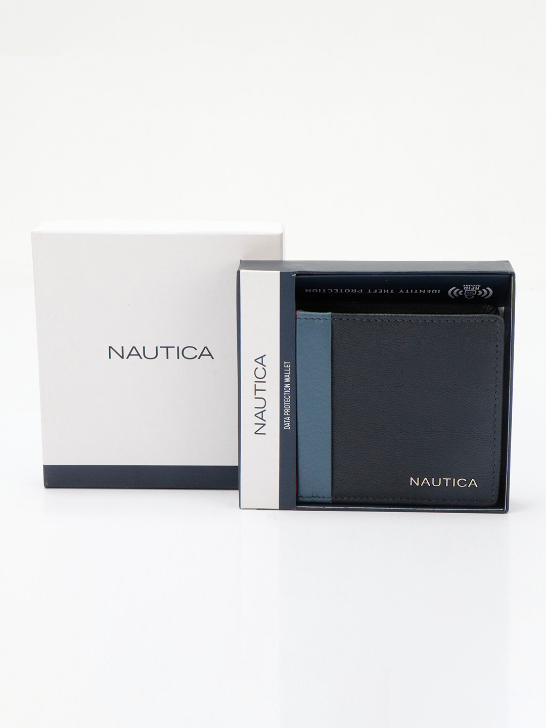 

Nautica Men Leather Two Fold Wallet, Navy blue