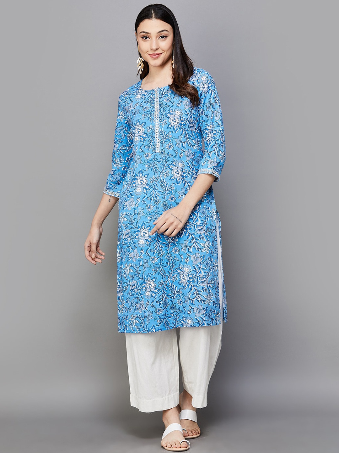 

Melange by Lifestyle Women Dyed Kurta, Violet