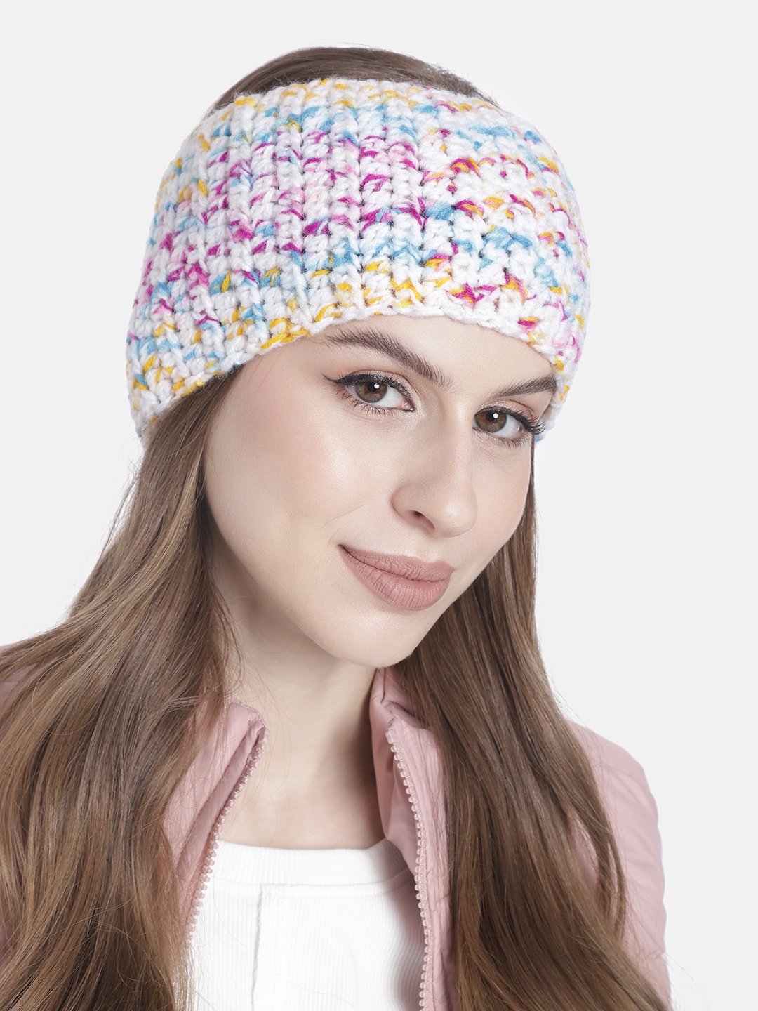 

Magic Needles Women Crochet Chill Wrap Acrylic Headband, White