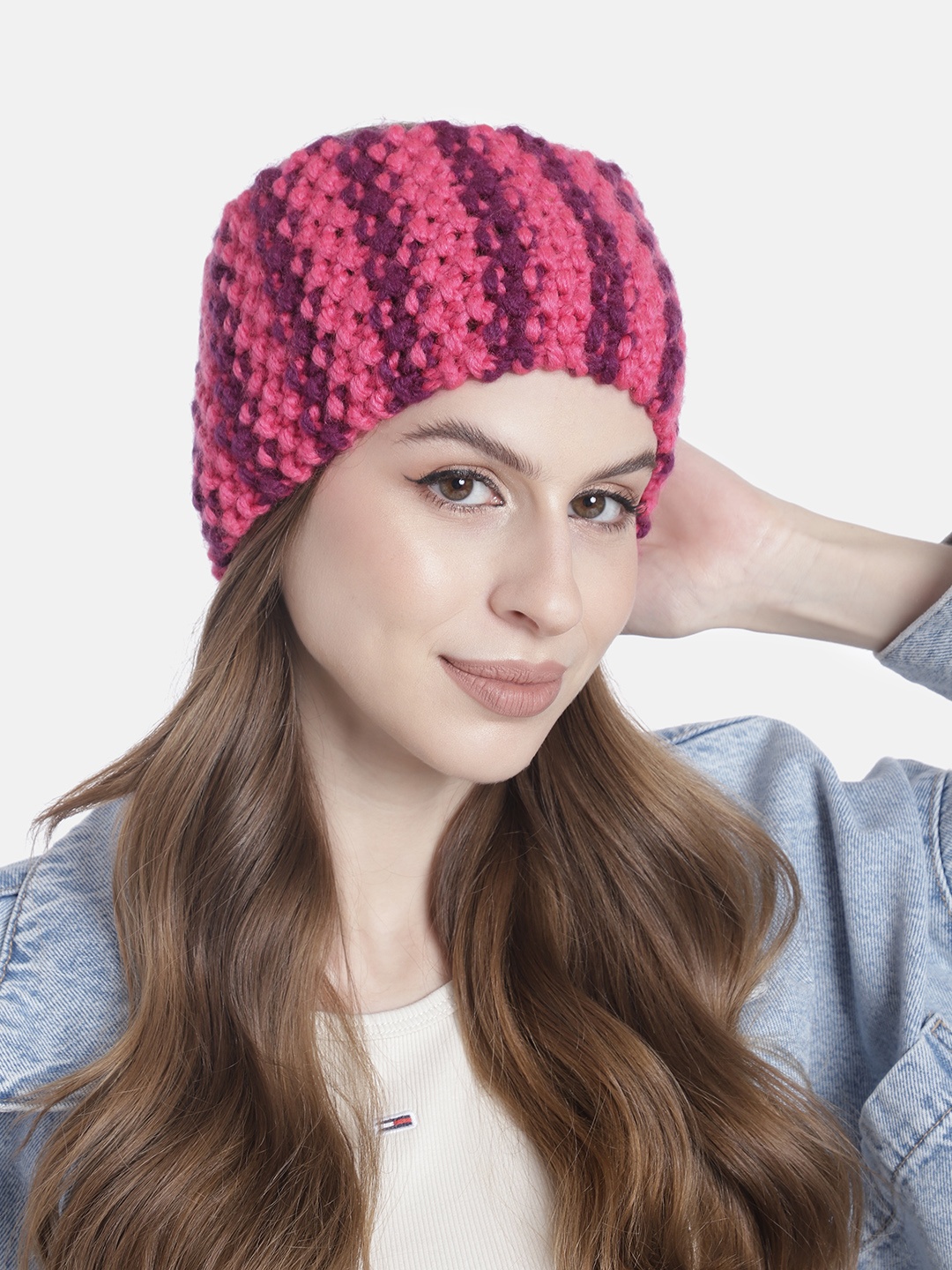 

Magic Needles Women Chill Wrap Acrylic Headband, Pink