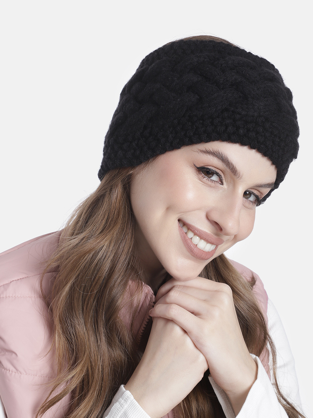 

Magic Needles Women Chill Wrap Acrylic Headband, Black