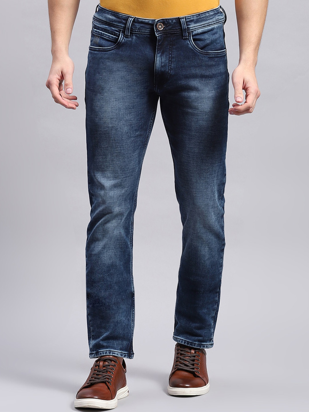 

Monte Carlo Men Heavy Fade Stretchable Jeans, Blue