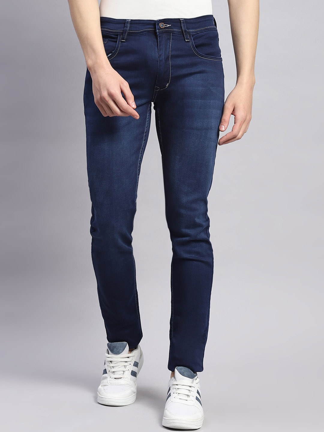 

Monte Carlo Men Light Fade Stretchable Jeans, Blue