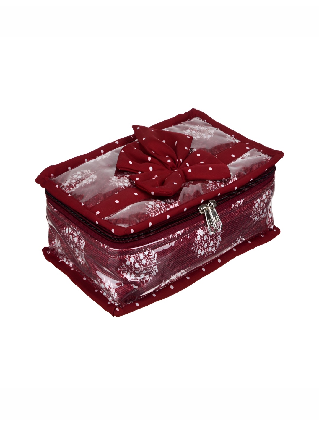 

Kuber Industries Maroon & White Printed Jewellery Organisers