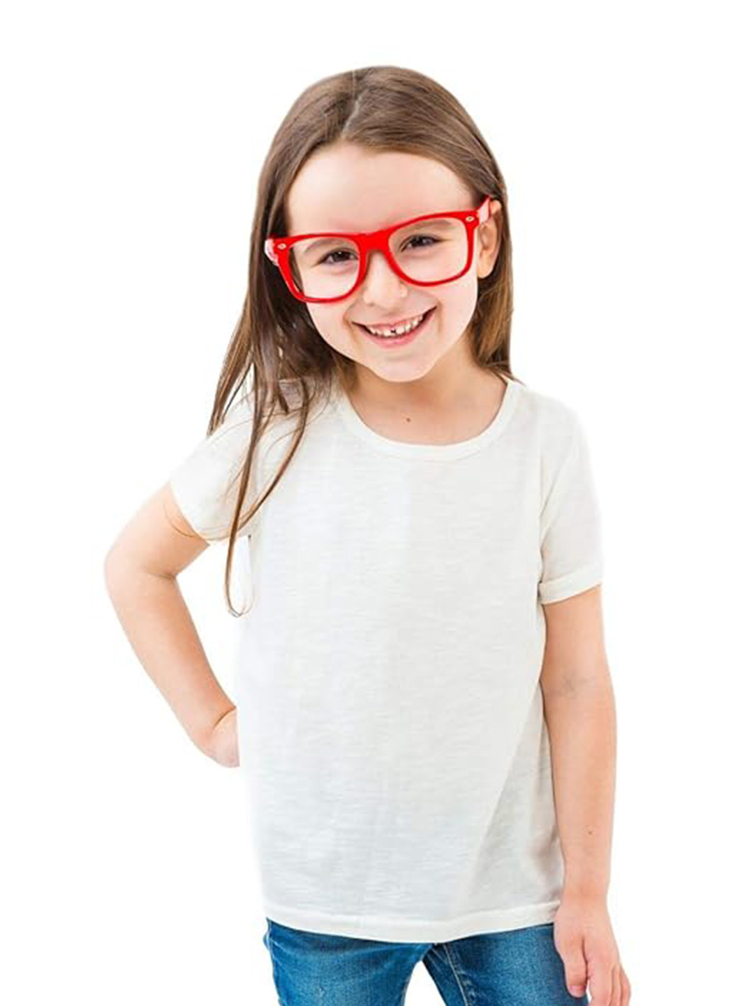 

BAESD Kids Round Neck Short Sleeves Cotton Bio Finish T-shirt, White