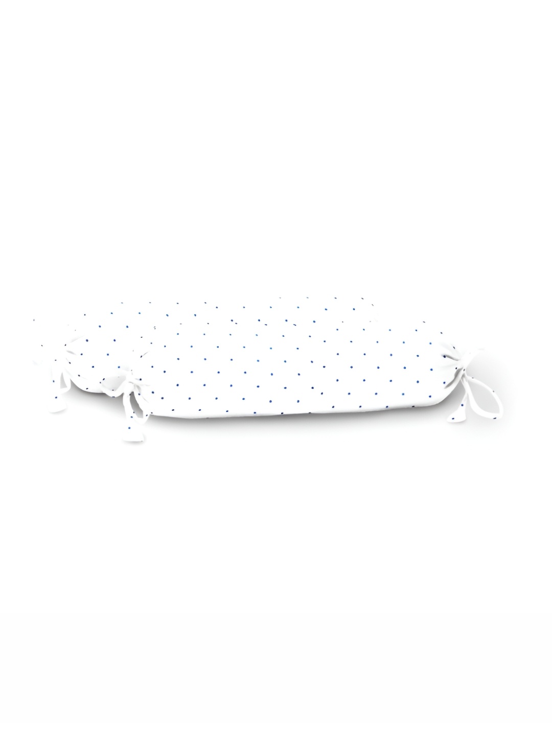 

THE BABY ATELIER 2-Pcs White & Navy Blue Dot Printed Cotton Bolster Covers