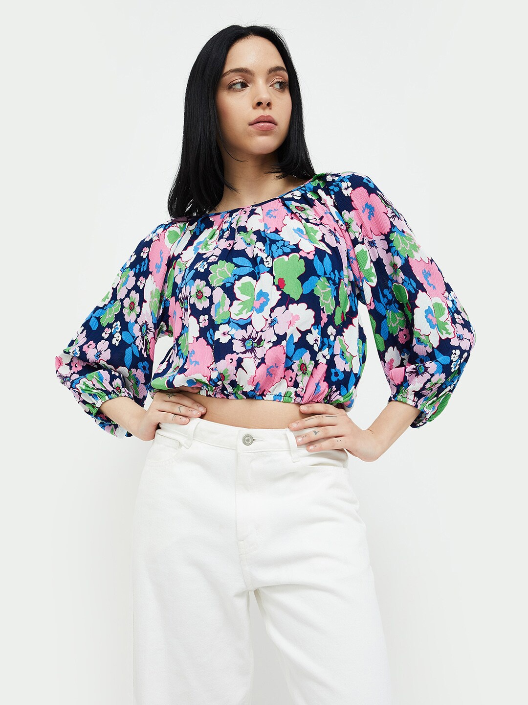 

Ginger by Lifestyle Floral Print Crop Top, Multi