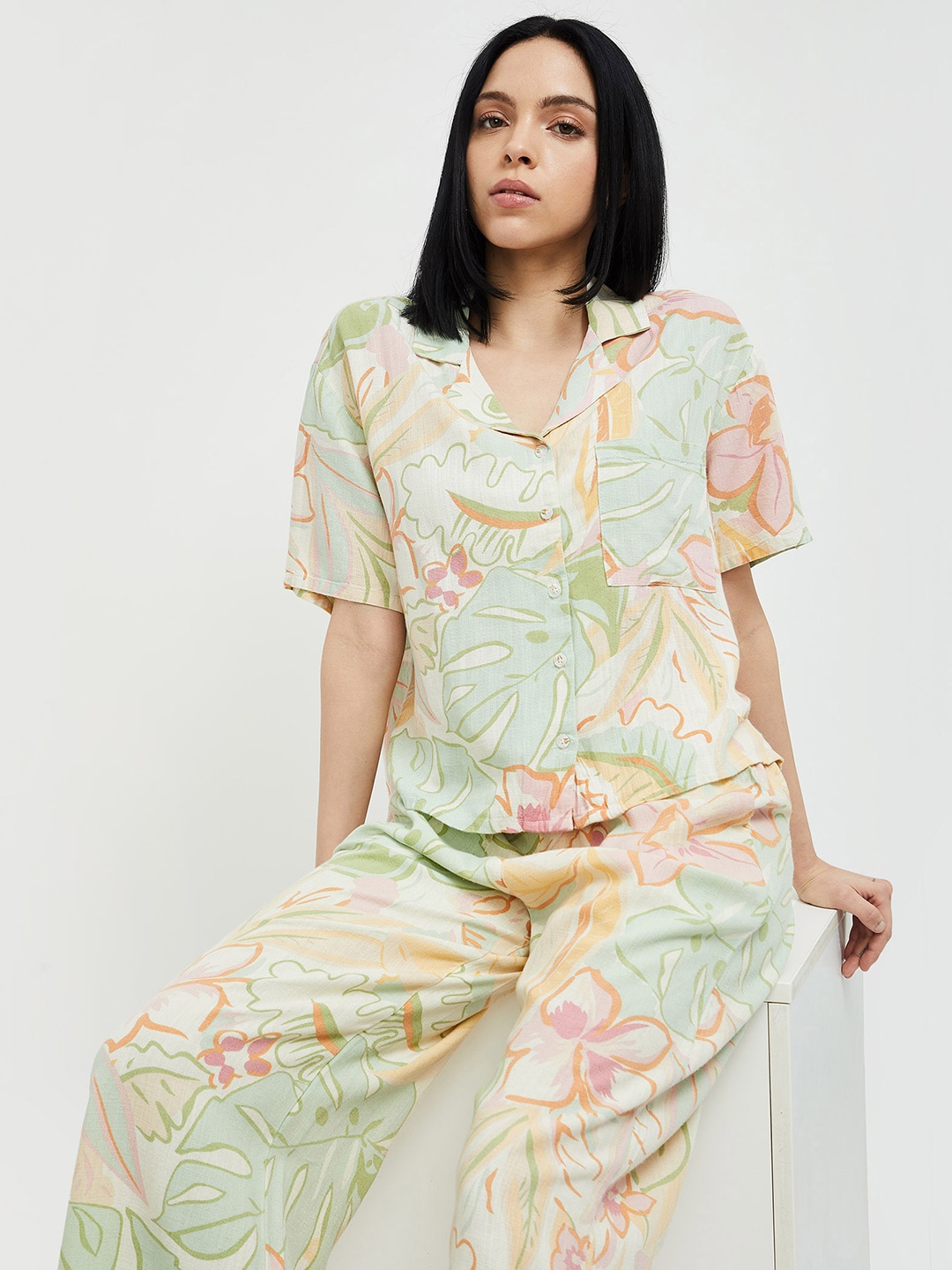 

Ginger by Lifestyle Floral Print Wrap Top, Multi