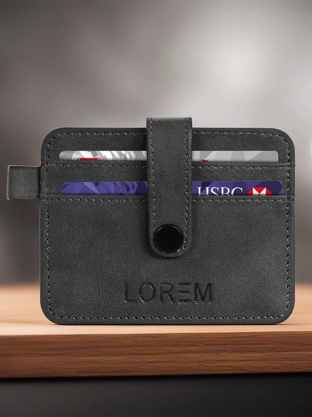 

LOREM Unisex Card Holder, Black