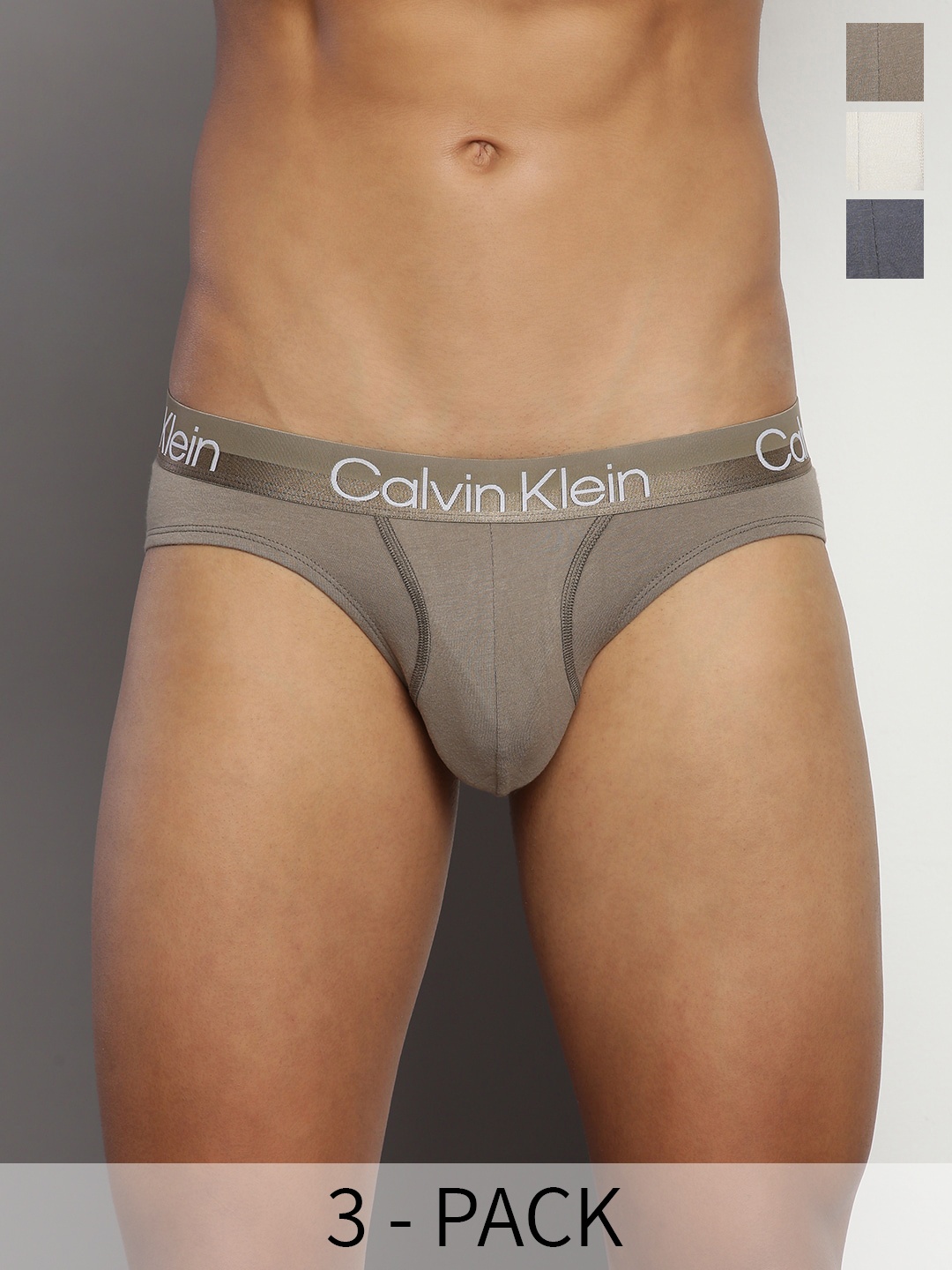 

Calvin Klein Underwear Pack of 3 Low Rise Hipster Briefs NB2969N2N, Grey