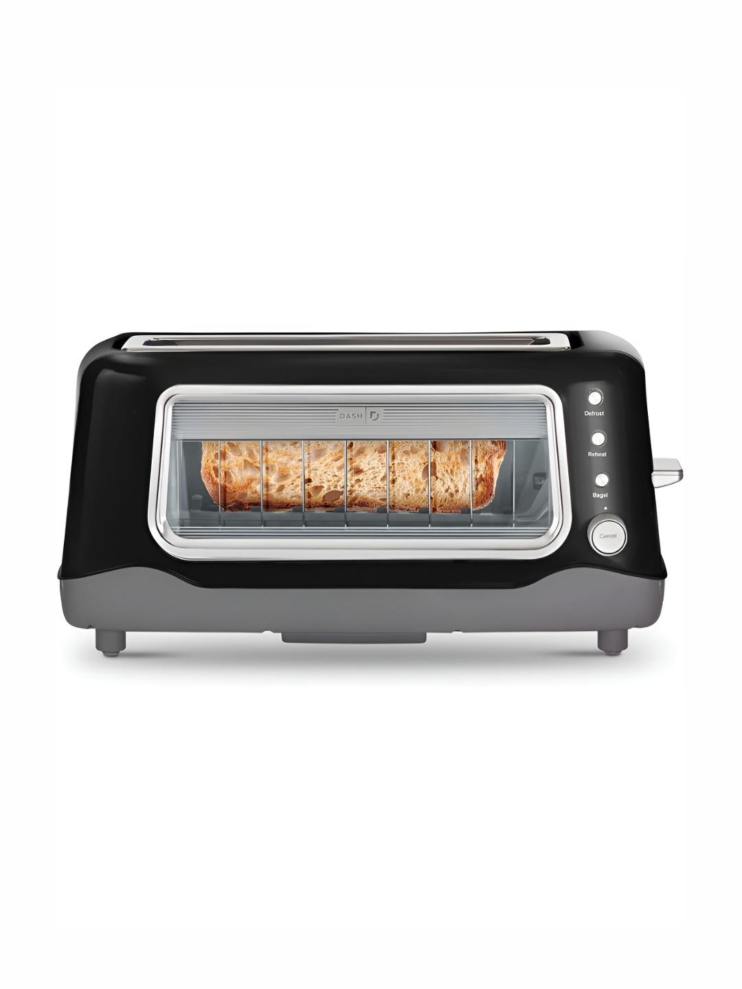 

Dash Black Plastic 1100 Watt 7 Browning Levels 2 Slice Clear View Toaster