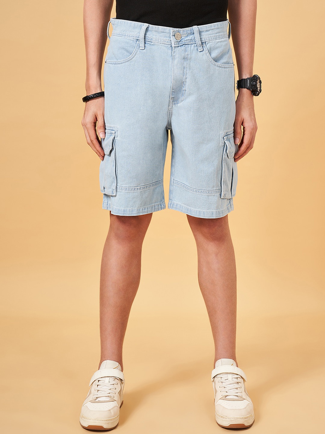 

People Men Denim Shorts, Blue