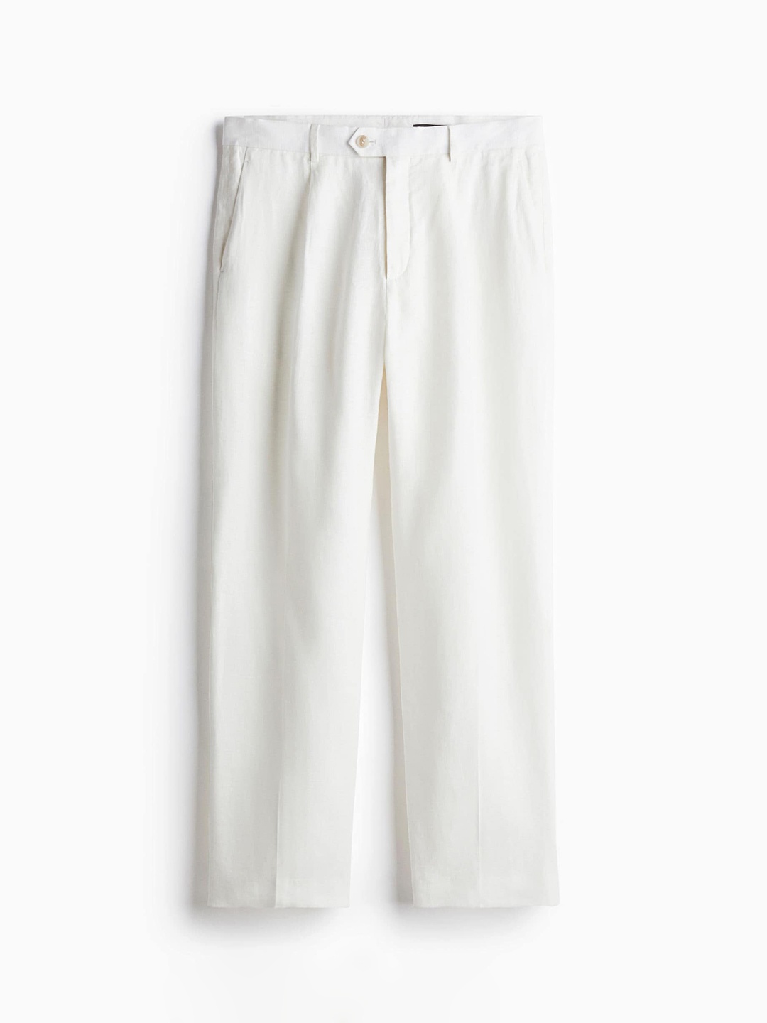 

H&M Men Relaxed Fit Suit Trousers, White