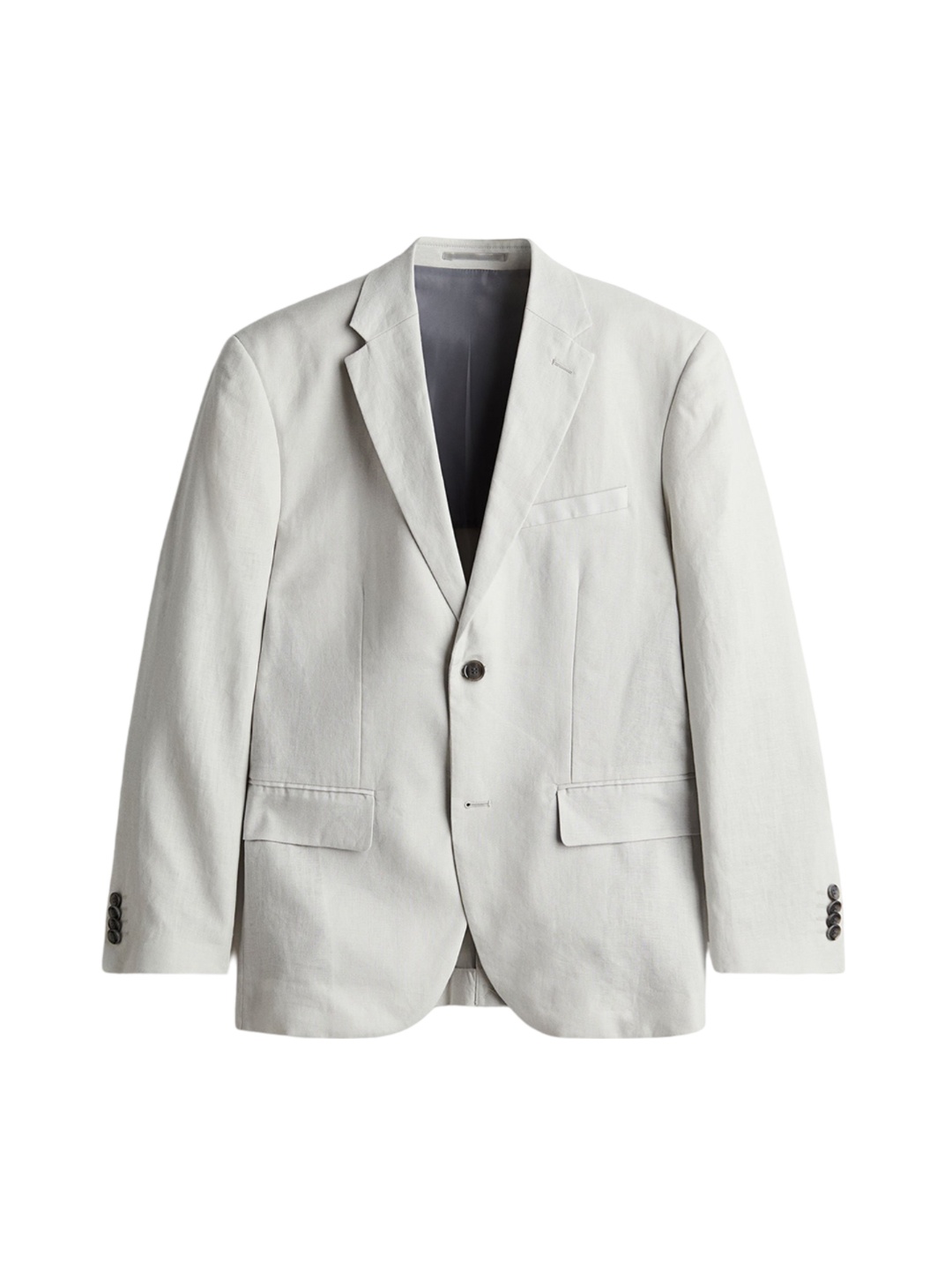 

H&M Men Slim Fit Linen Jacket, Grey