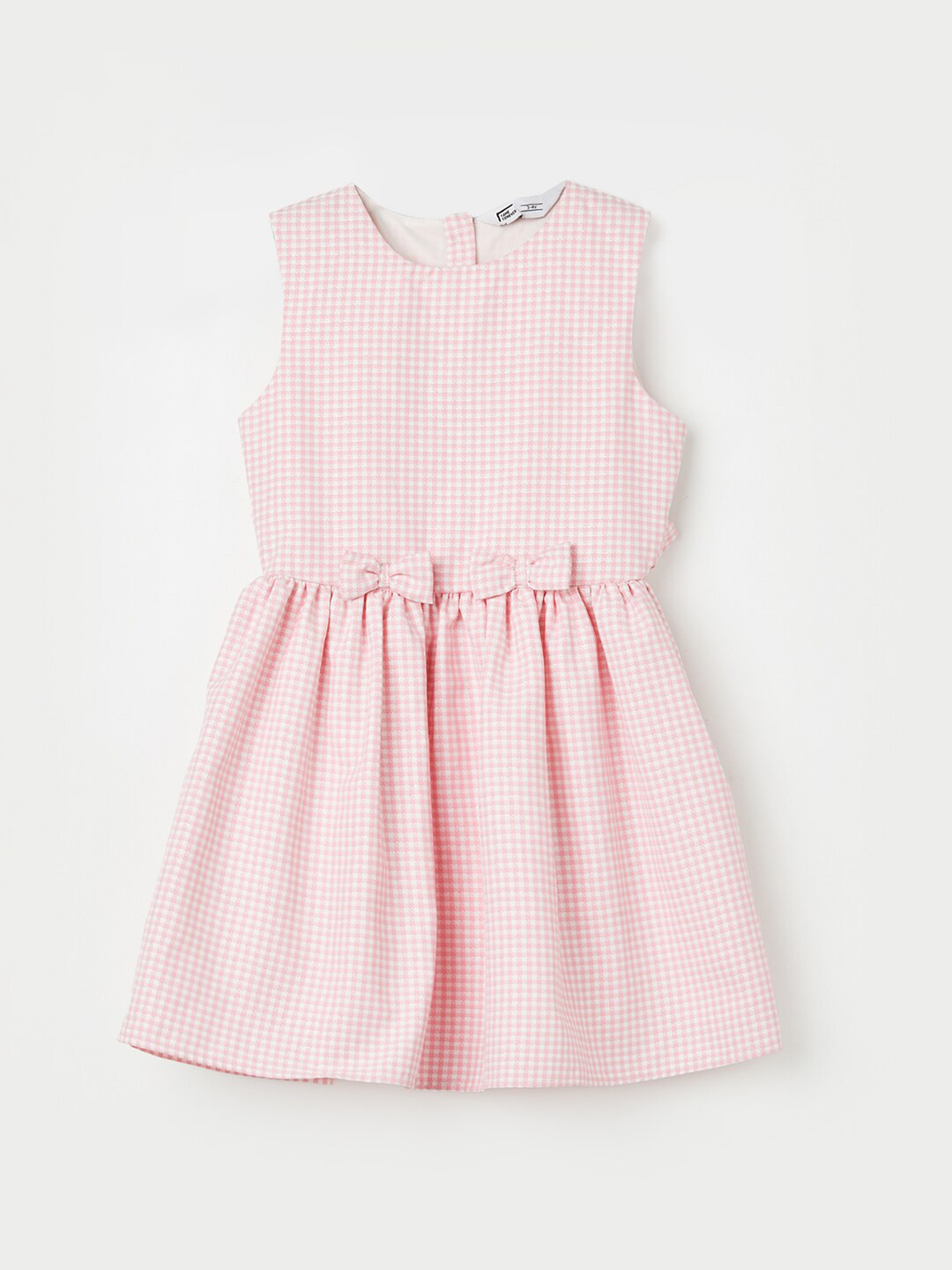 

Fame Forever by Lifestyle Checked Fit & Flare Dress, Pink