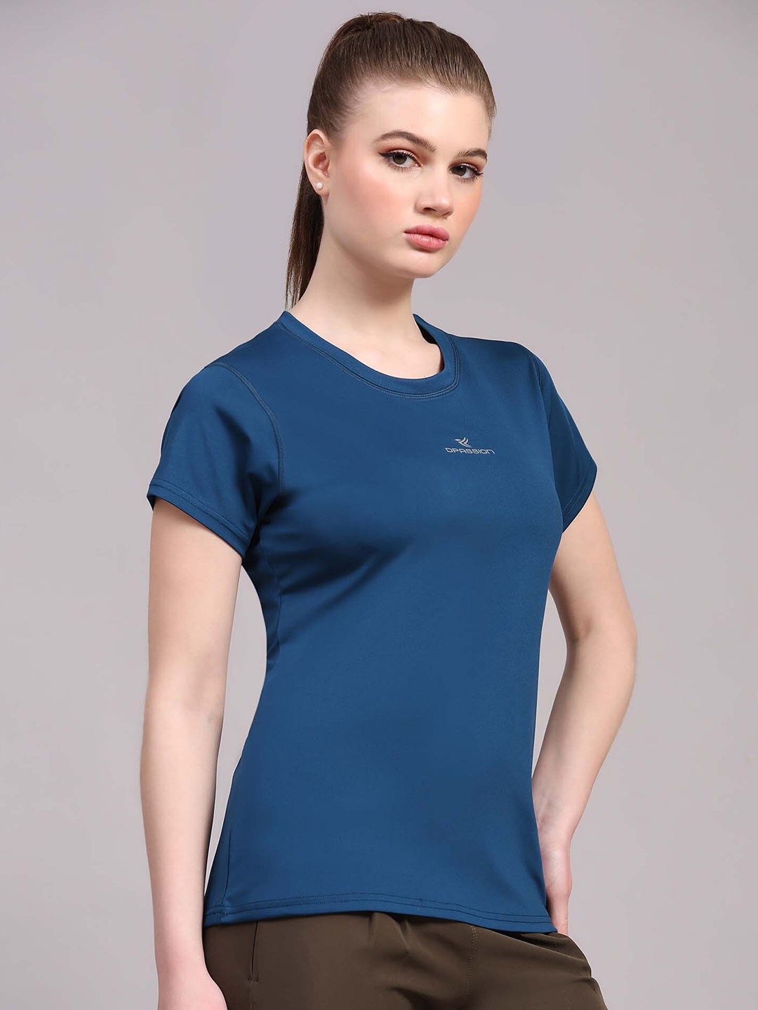 

Dpassion Round Neck Short Sleeves Quick Dry Training T-shirt, Blue