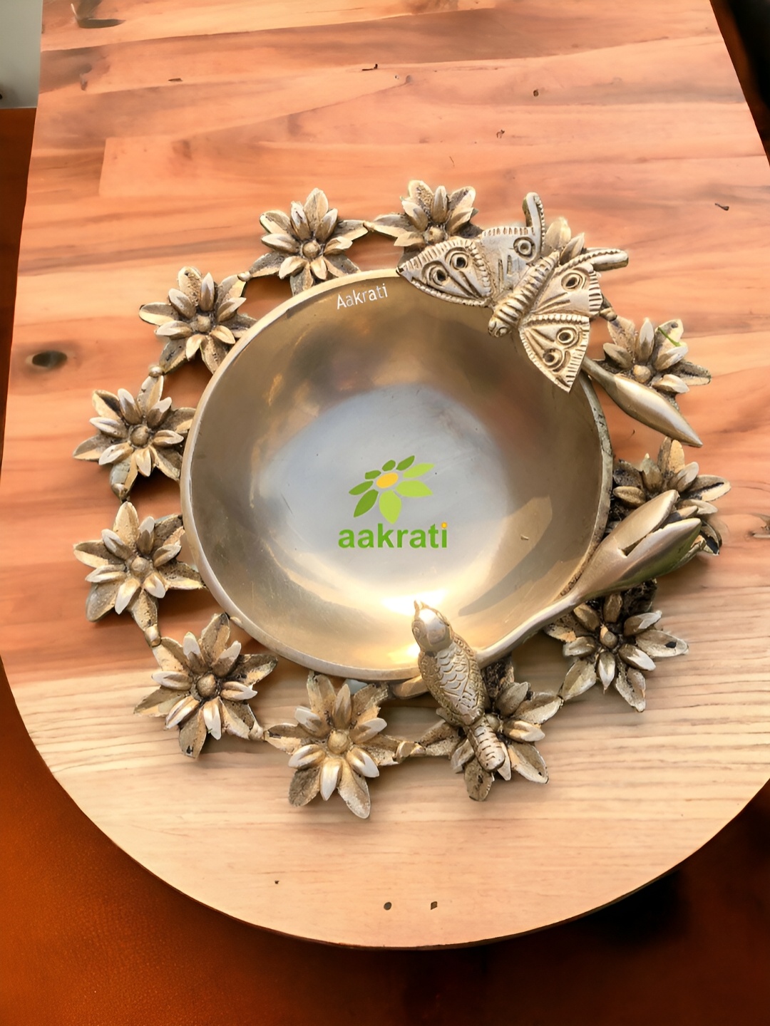 

Aakrati Yellow Urli Lotus leaf for Diwali decorative Showpiece