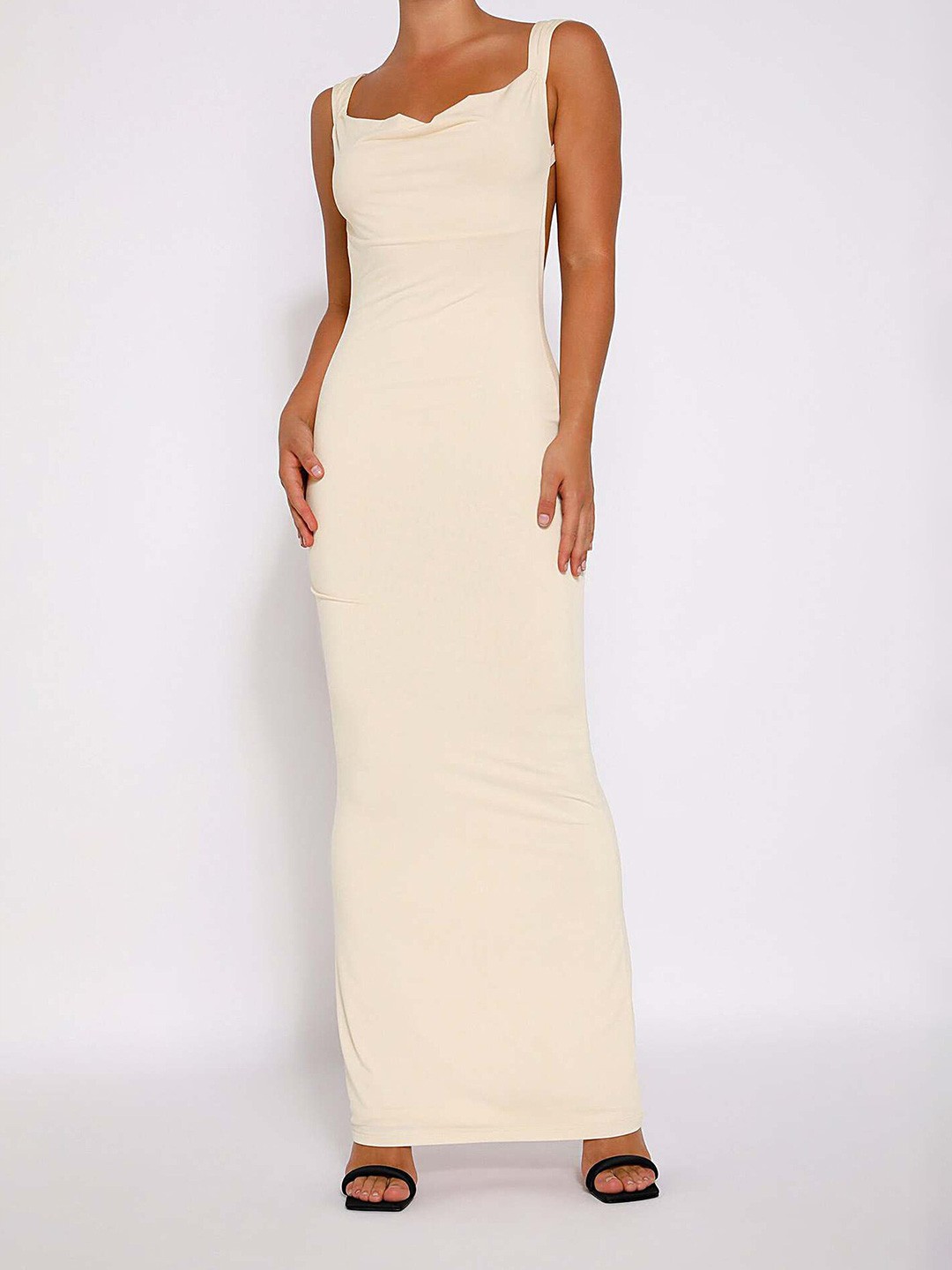 

LULU & SKY Women Maxi Dress, Champagne