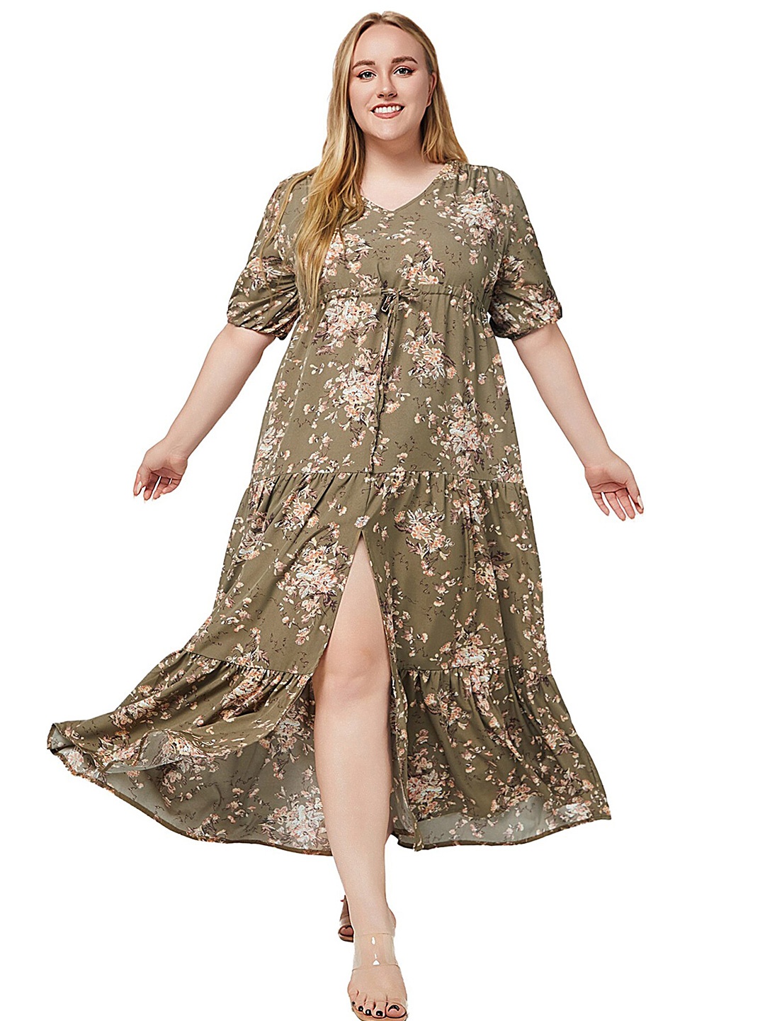 

LULU & SKY Women Floral Print Maxi Dress, Multi