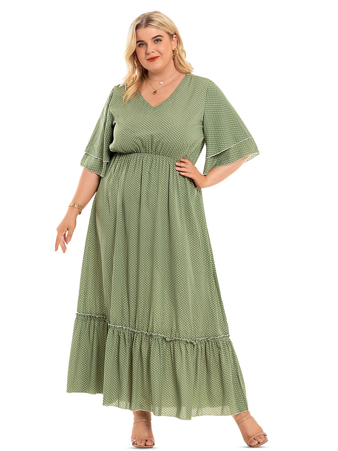 

LULU & SKY Women Maxi Dress, Green