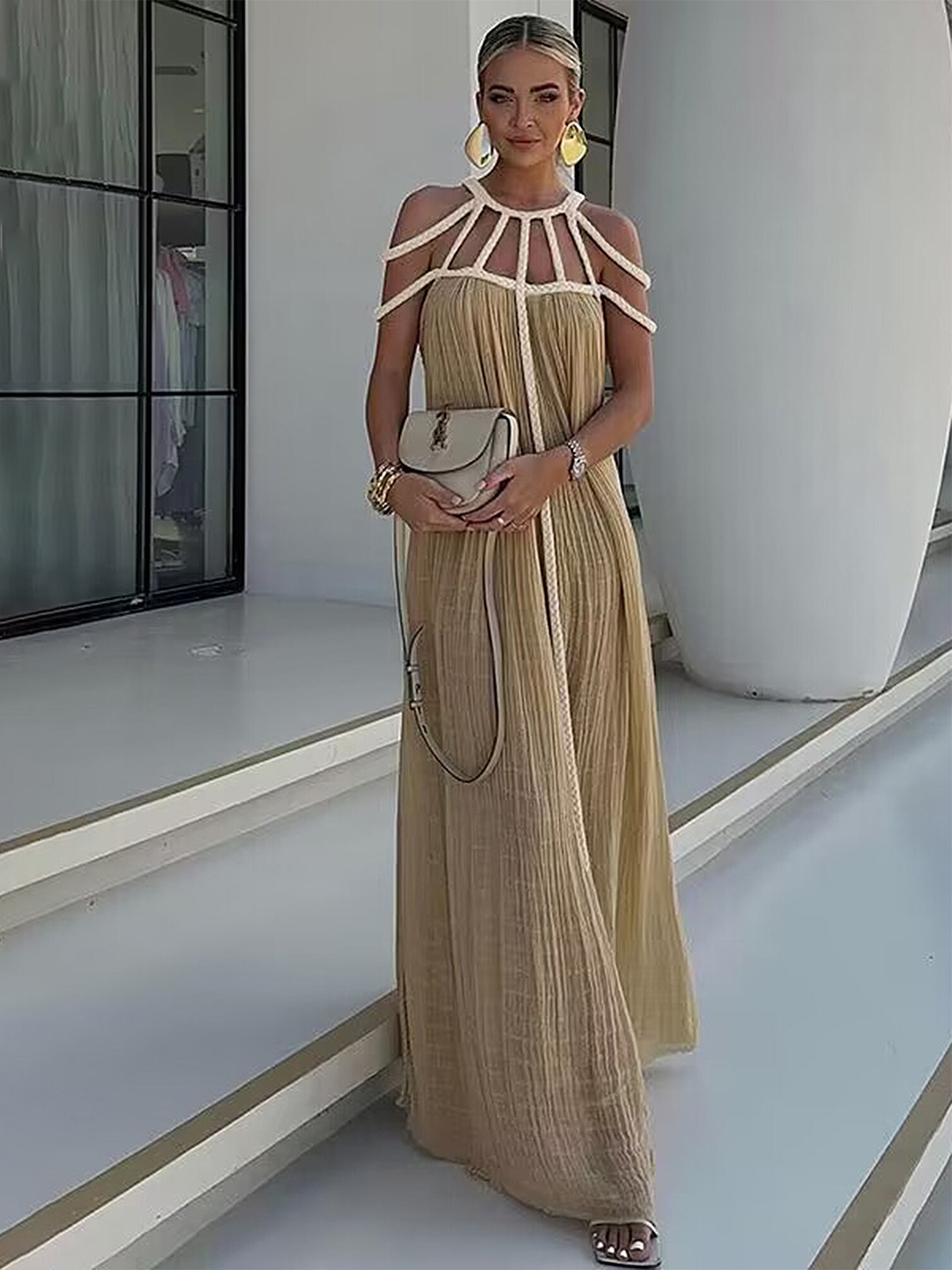 

LULU & SKY Sleeveless Maxi Dress, Khaki