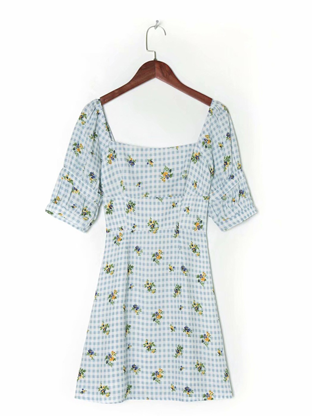 

LULU & SKY Floral Print A-Line Mini Dress, Blue