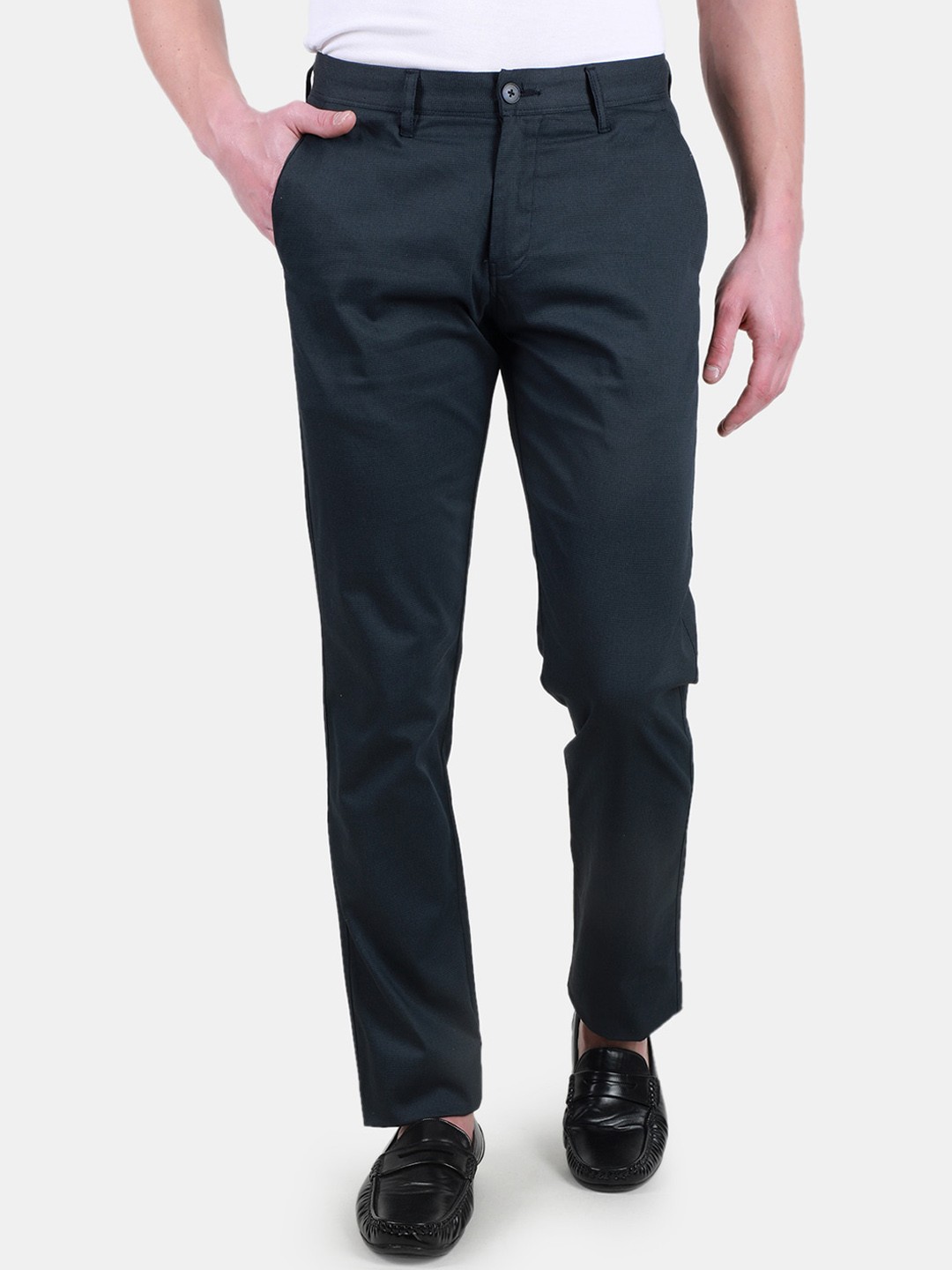 

Duke Men Slim Fit Trousers, Blue