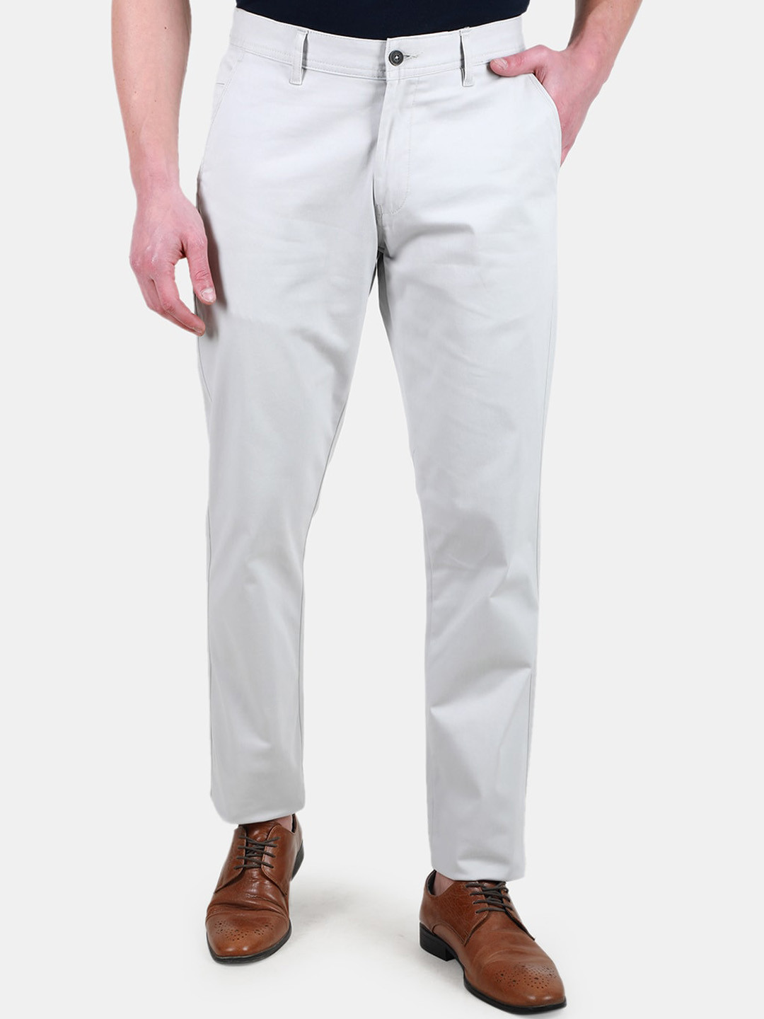 

Duke Men Slim Fit Trousers, Grey