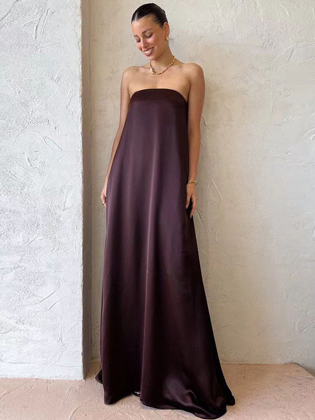 

LULU & SKY Maxi Dress, Brown