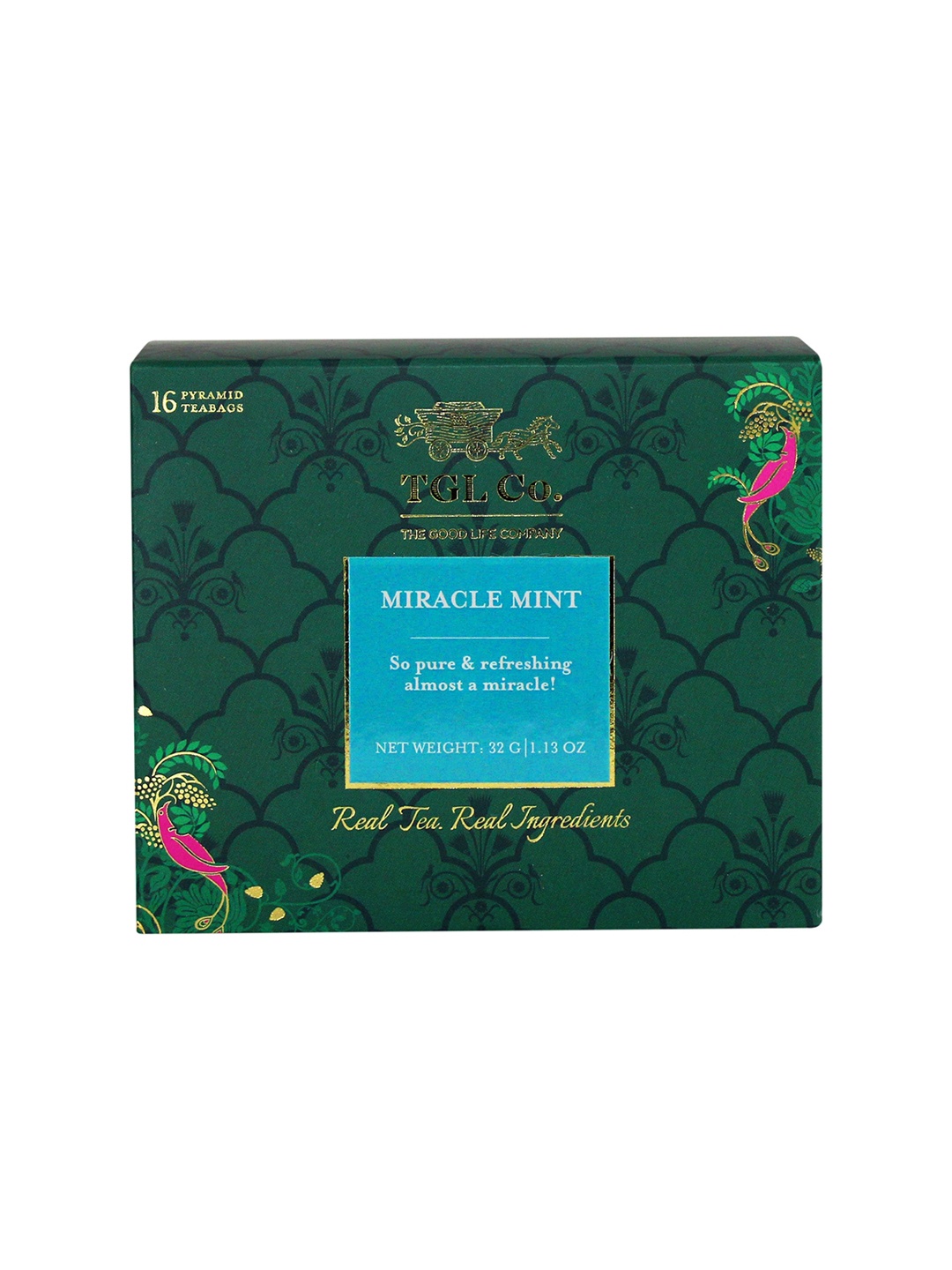 

TGL Co. Miracle Mint Herbal Tea Bags - 32 G, Green