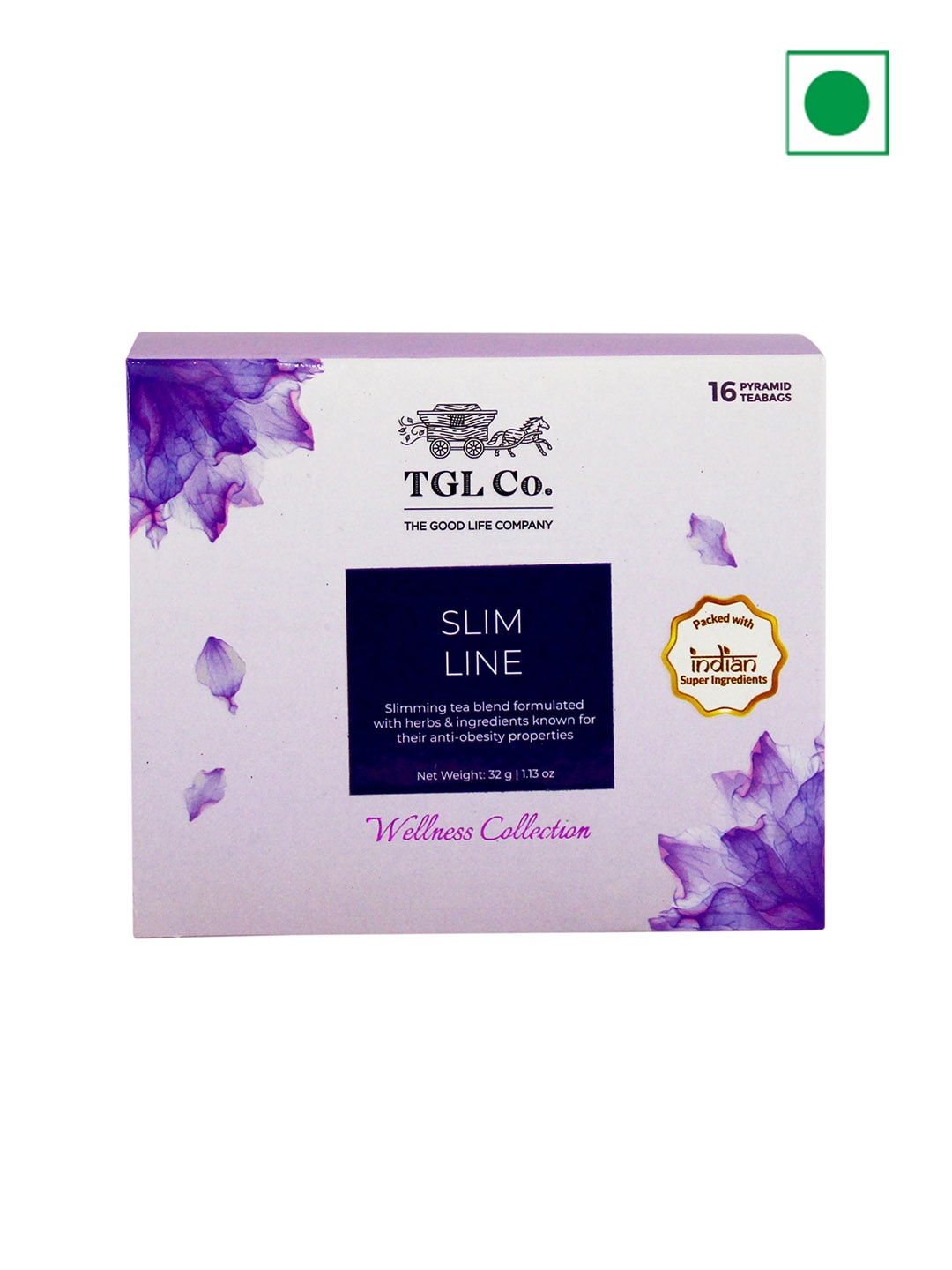 

TGL Co. Pack of 2 The Good Life Company Pack Of 2 Slim Line Green Tea Bags -100g, Purple