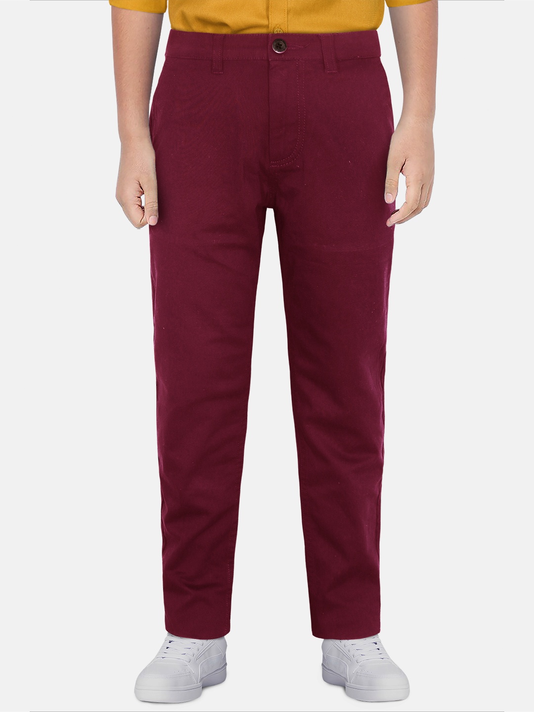 

Allen Solly Junior Boys Slim Fit Chinos Trousers, Maroon