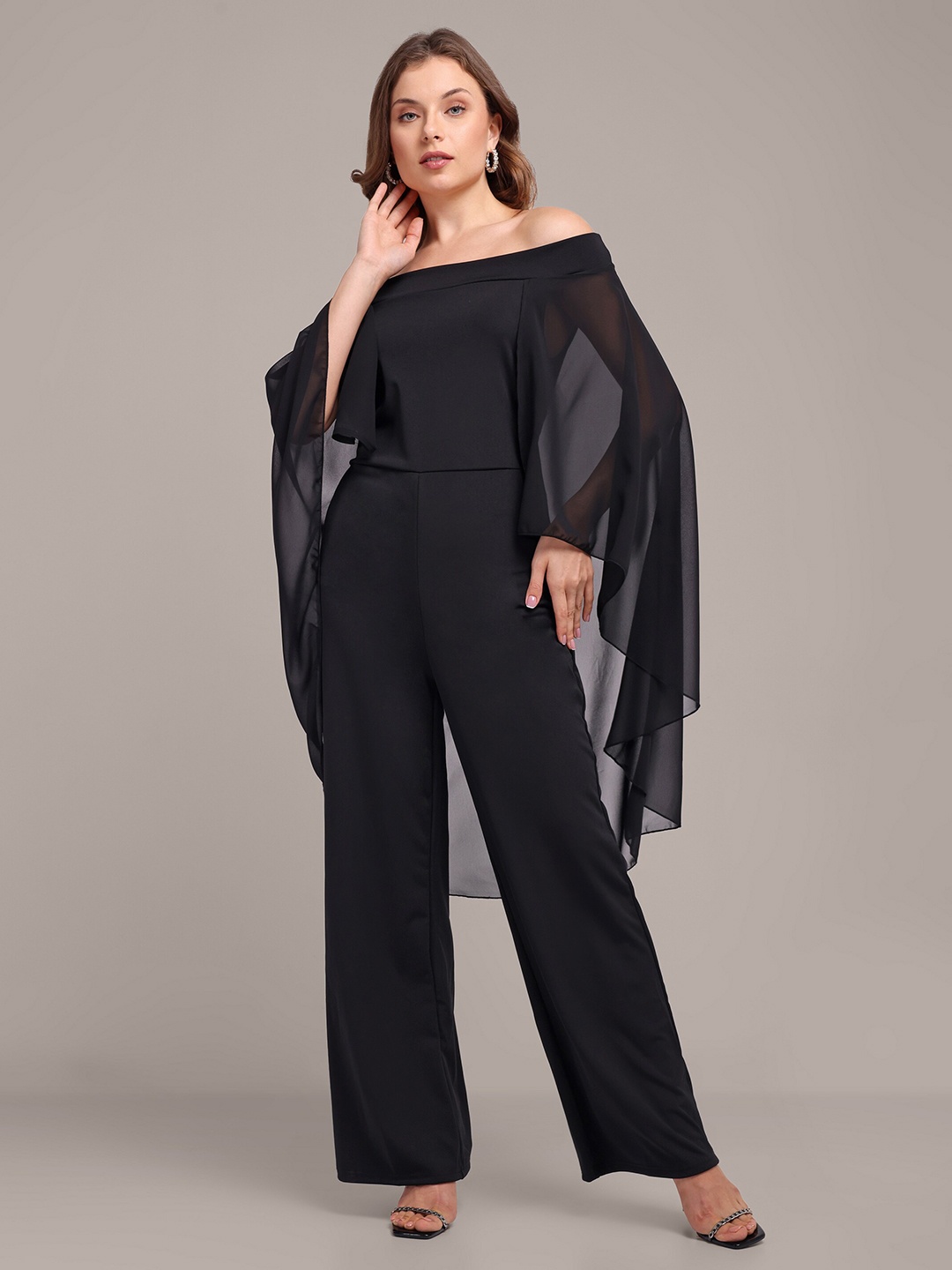 

iki chic Off-Shoulder Basic Jumpsuit, Black