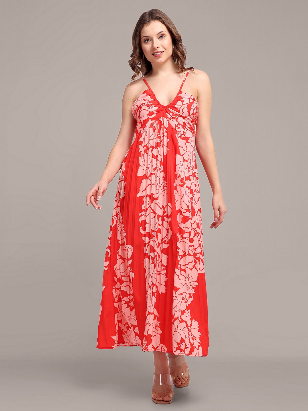 

iki chic Floral Print Maxi Dress, Red