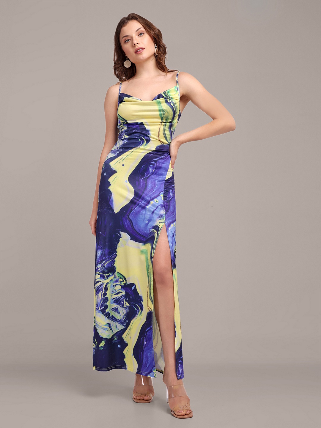 

iki chic Print Maxi Dress, Blue
