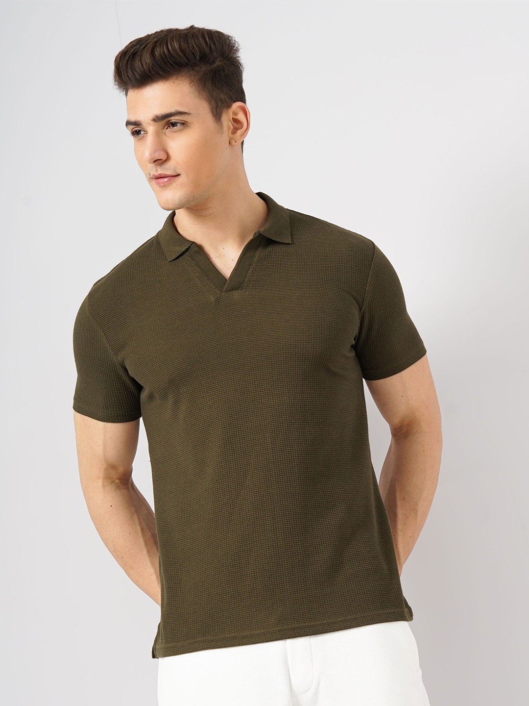 

Celio Men Polo Collar Pockets T-shirt, Olive