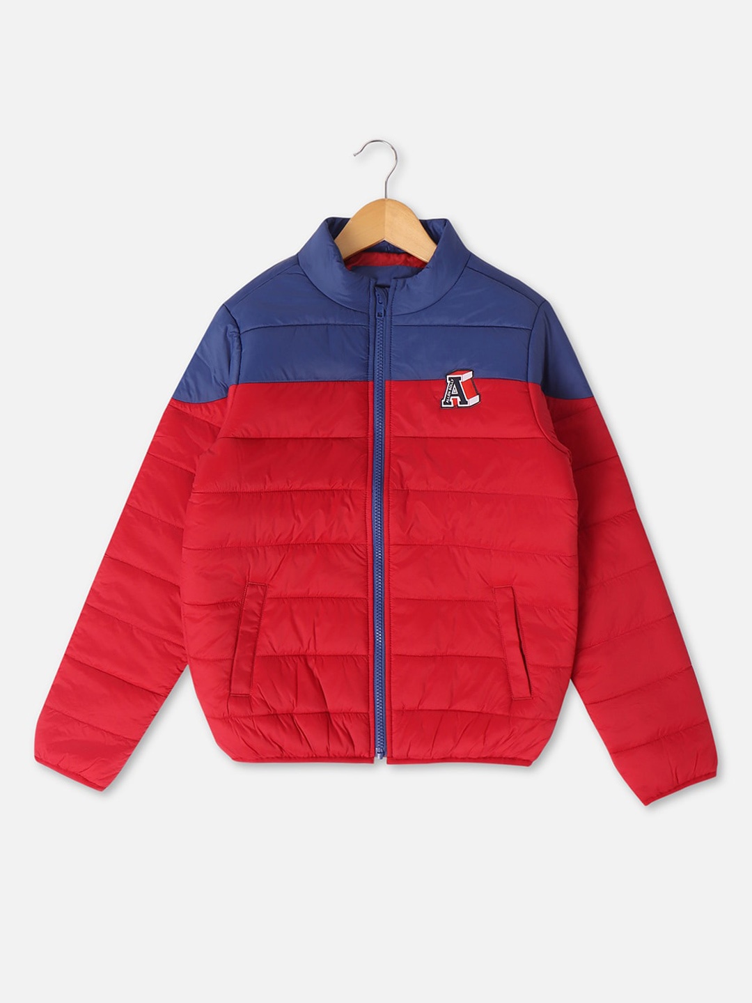 

Allen Solly Junior Boys Colourblocked Puffer Jacket, Red