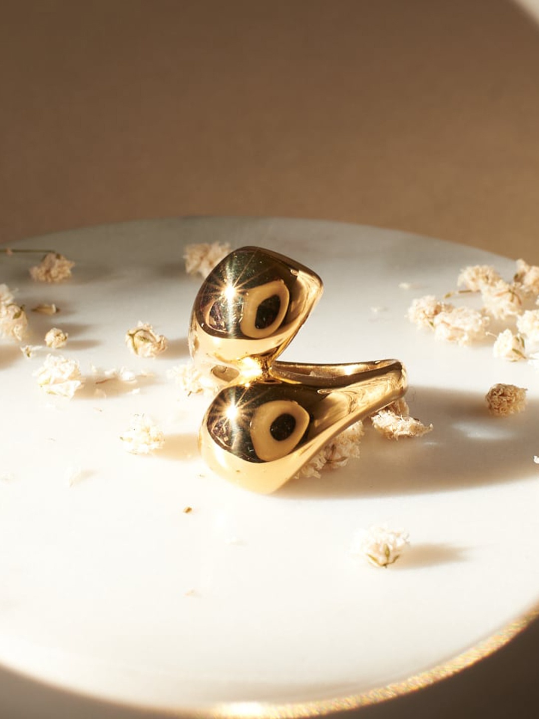 SALTY Stainless Steel Finger Ring, Gold