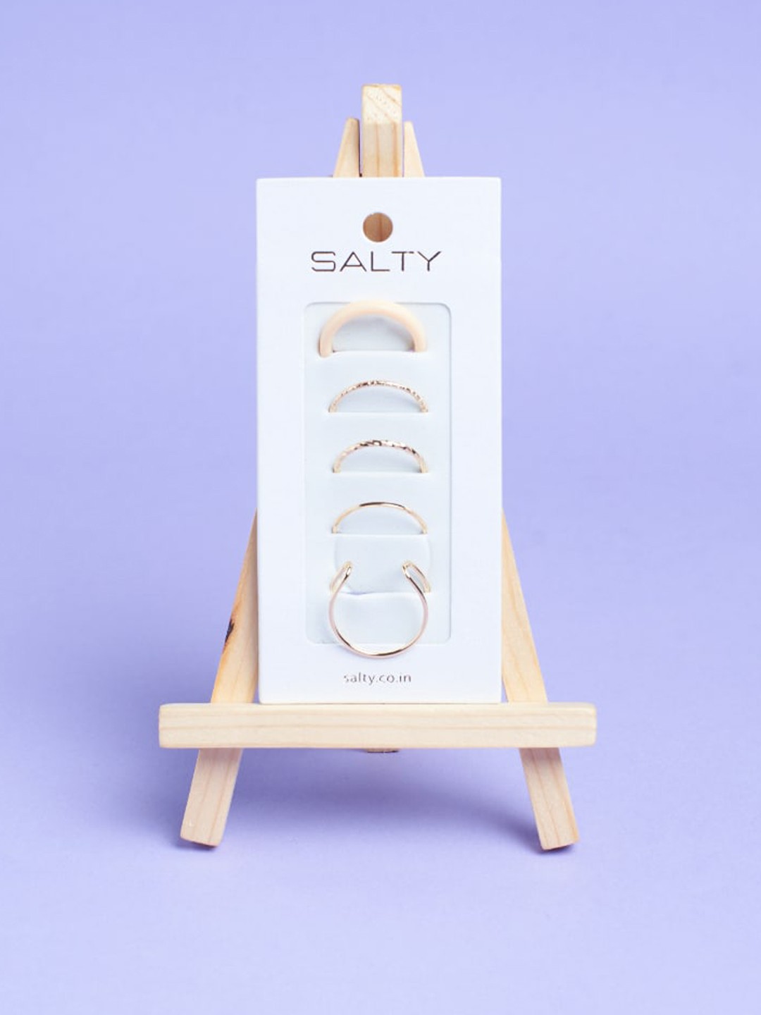 

SALTY Set of 5 Dynamo Duos Ring, Gold