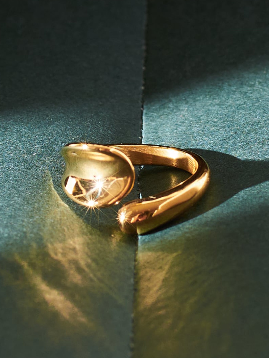 SALTY Stainless Steel Finger Ring, Gold
