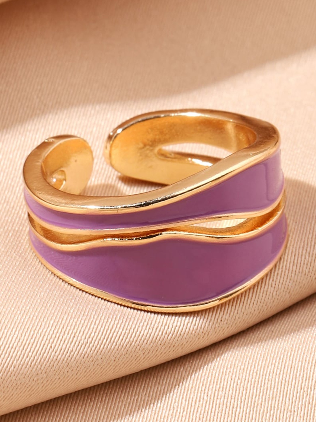

SALTY Blair Enamel Detail Finger Ring, Gold