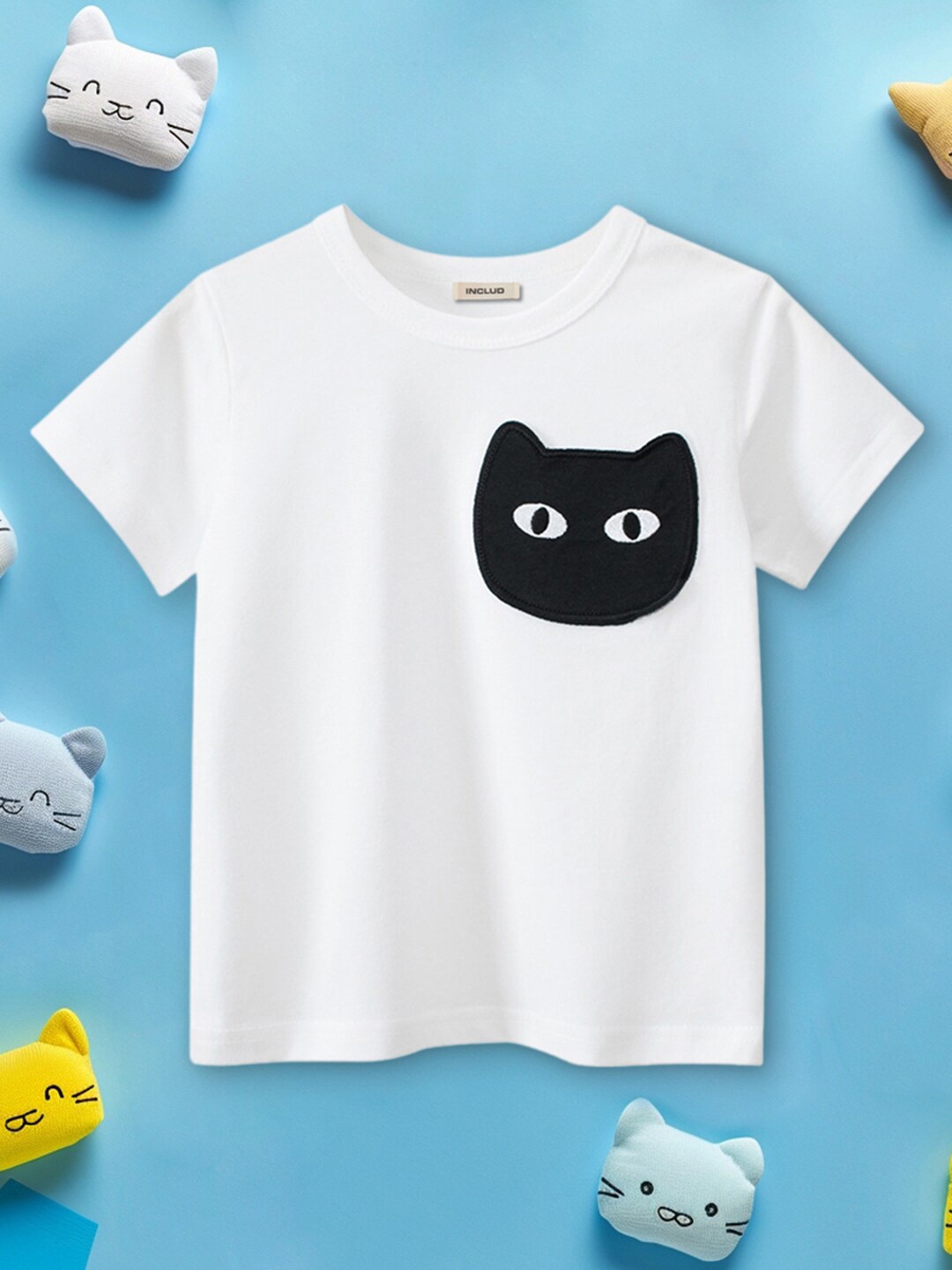 

INCLUD Girls Applique T-shirt, White