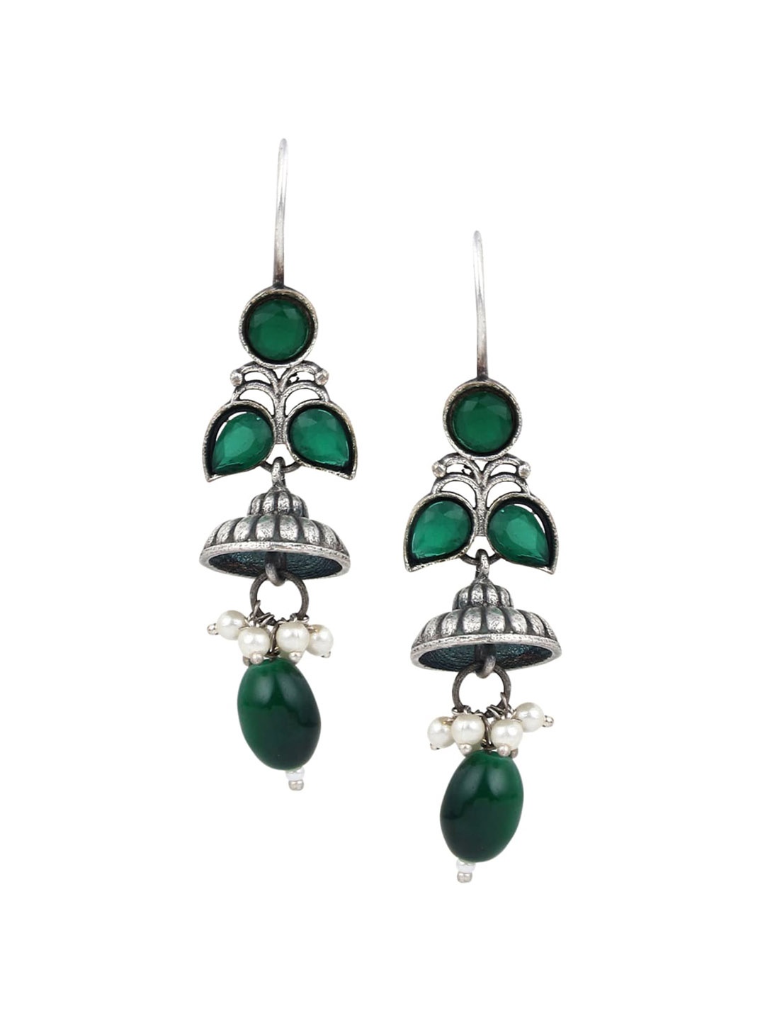 

Anvik Contemporary Drop Earrings, Silver