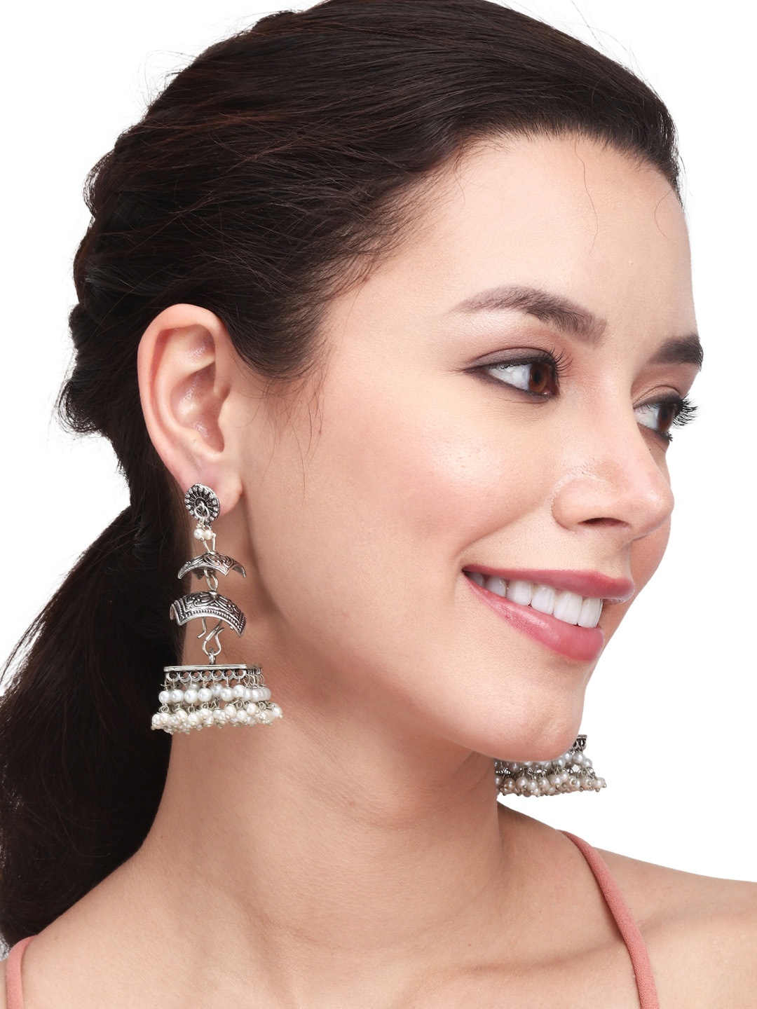 

Anvik Contemporary Drop Earrings, Silver